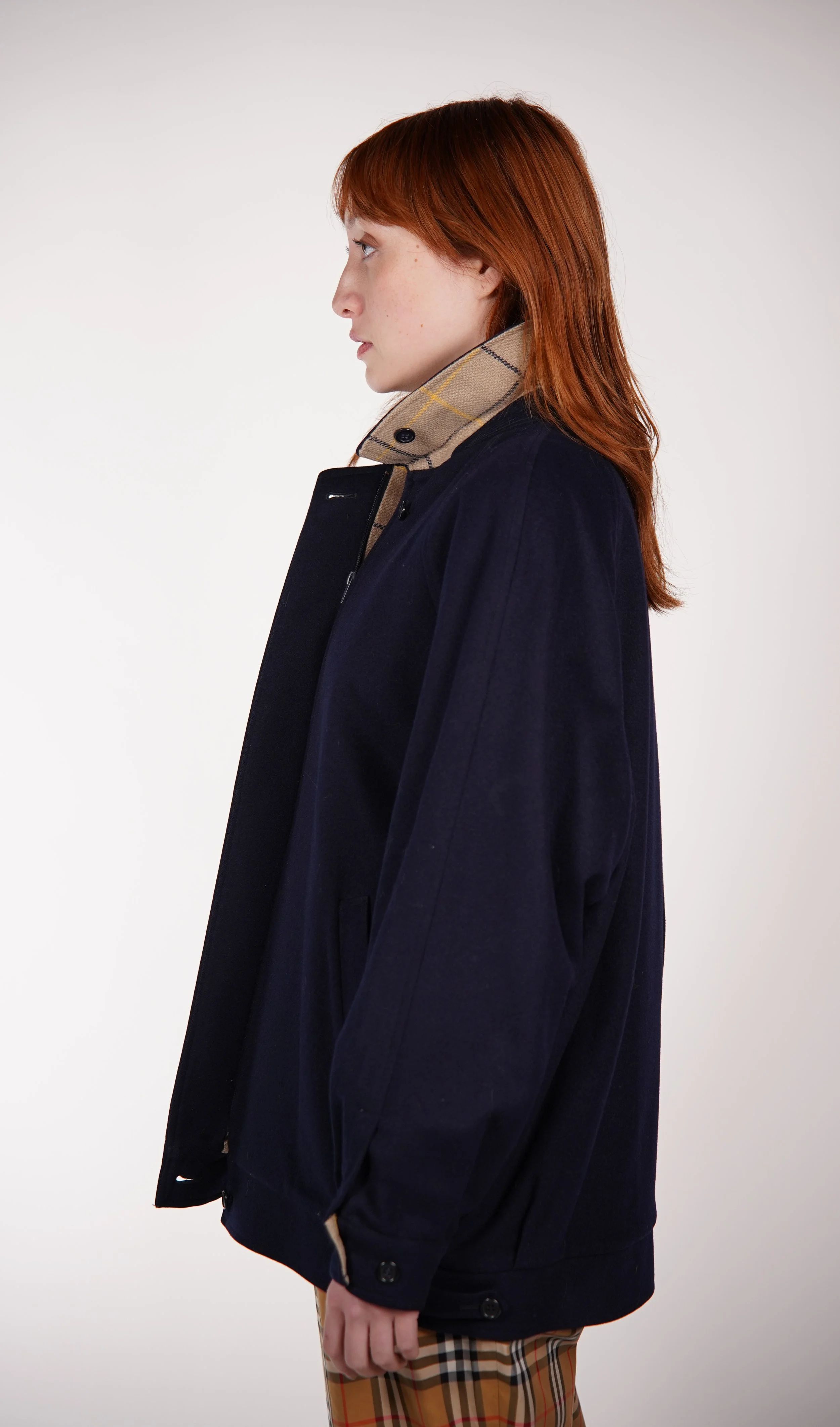 Vintage Burberry Red Harrington Jacket — Check It Vintage